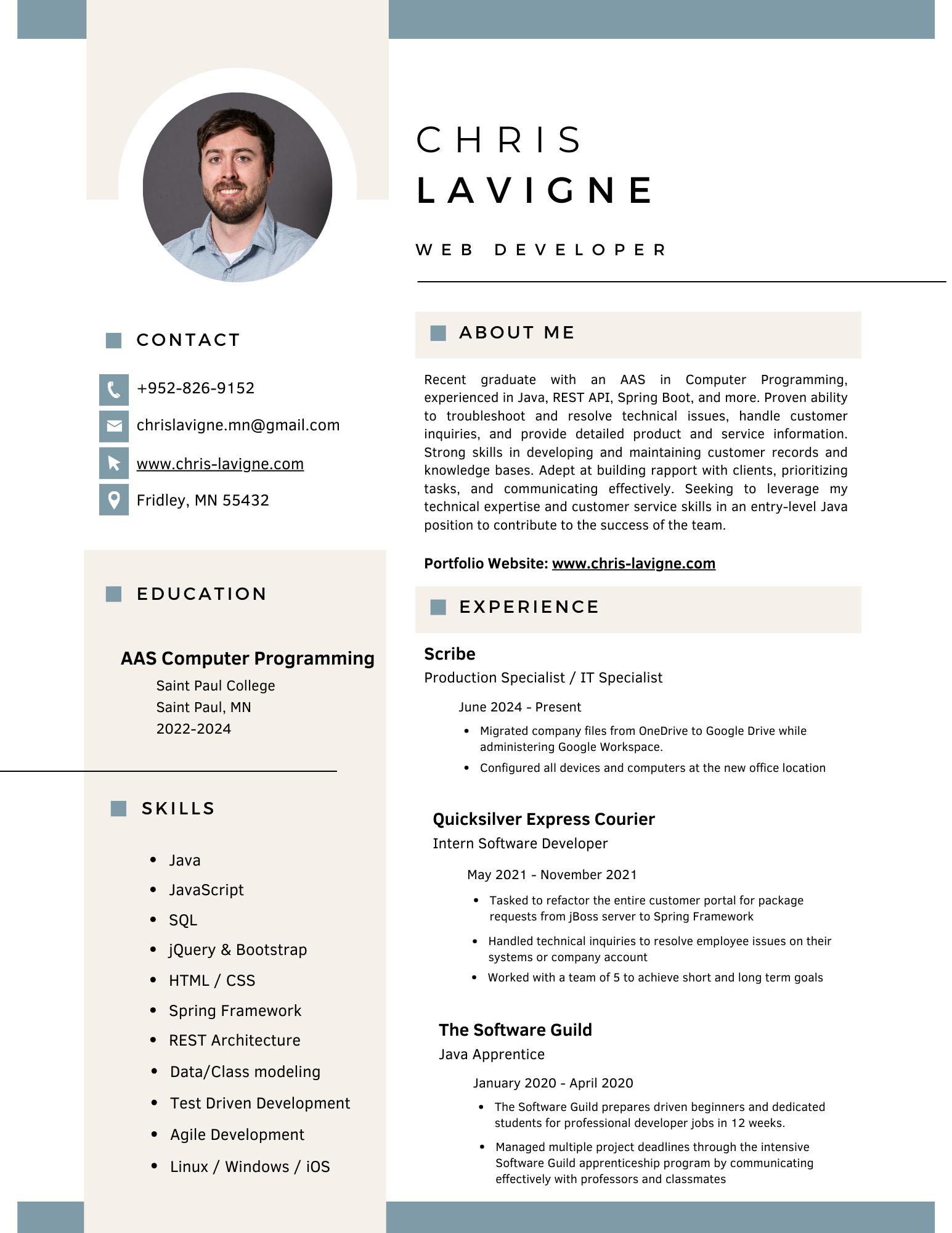 Chris LaVigne's Resume